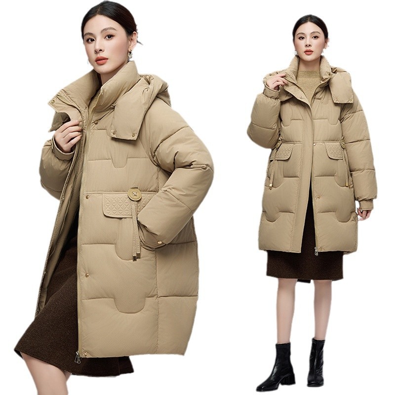 2025 nueva mujer ropa de algodón calentada de moda de invierno de moda suelta delgada chaqueta de algodón al por mayor de la moda image 5