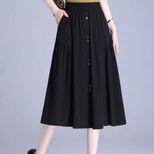 新款半身裙春秋夏季妈妈夏天半身裙子薄款半身裙4050岁洋气胖人