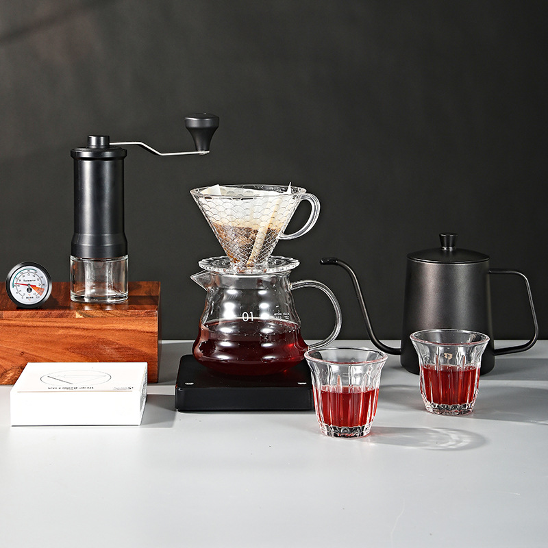 Caja de regalo de café caliente, equipo de café de mano, equipo de cafeteria al por mayor, fábrica directa