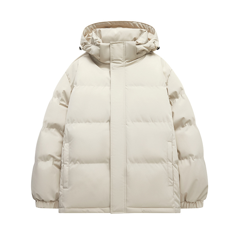 Winter new down and men's hooded thick couple's bread jacket, trendy brand loose Baita warm cotton jacket_voghion.com