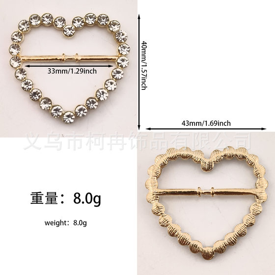 Fashion new alloy heart pearl necklace pendant love diamond flower plate mobile phone accessories hair accessories diy material