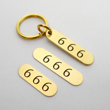 #666黄铜金属牌刻字刻名字号码数字祝福语手工DIY礼物迷你挂件