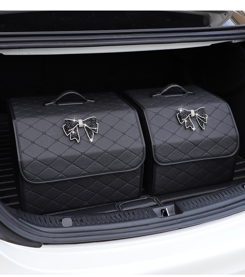 Cross-Border Car Trunk Storage Box Storage Box Creative Leather Folding Car Multifunctional Trunk Debris Organization