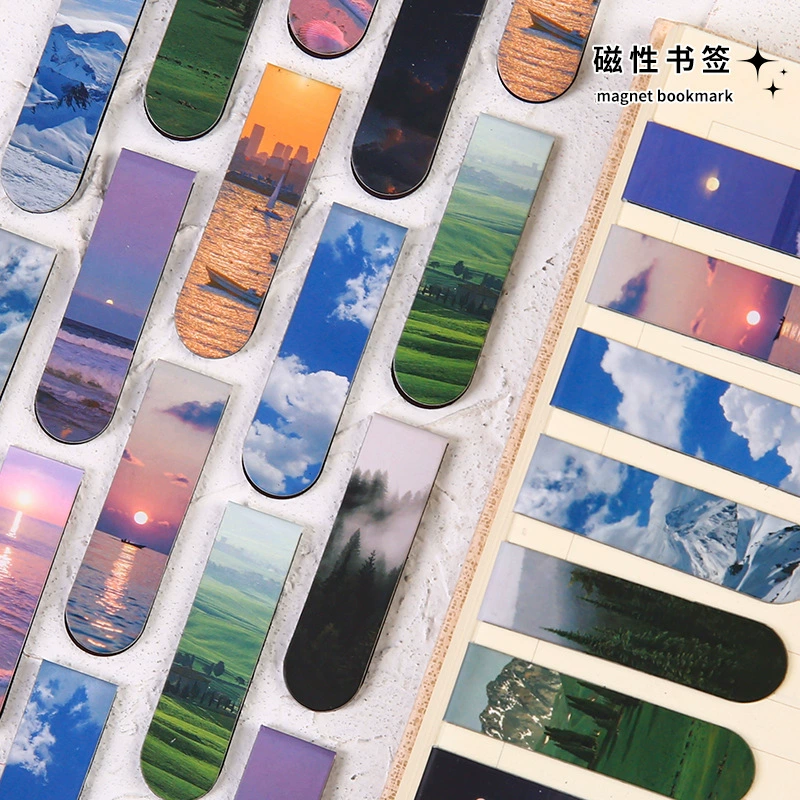 Свежие туманные фантазии магнитные закладки минималистские ins ландшафтные облака студенческие счета