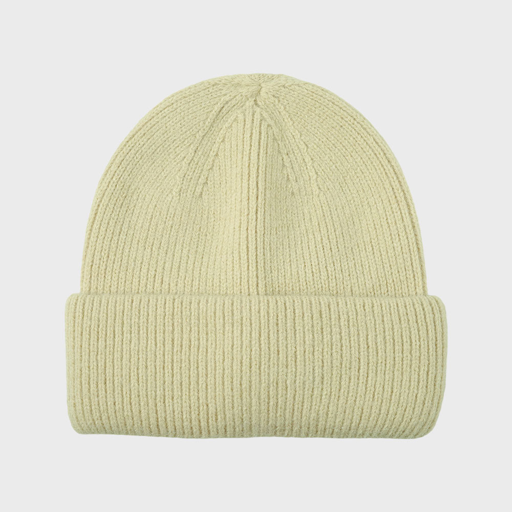 Autumn Winter New Pure Cashmere For Women, Warm Double-Sided Thick Versatile Casual Hat, Stylish Solid Color Knitted Hat_voghion.com