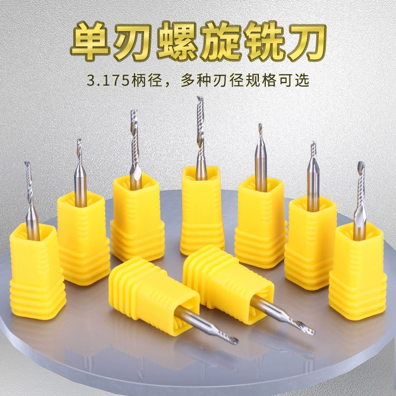 A3 класс 3,175 de K66 полировка переменного диаметра одинарная спиральная фреза акрил ПВХ гравировальный станок с ЧПУ