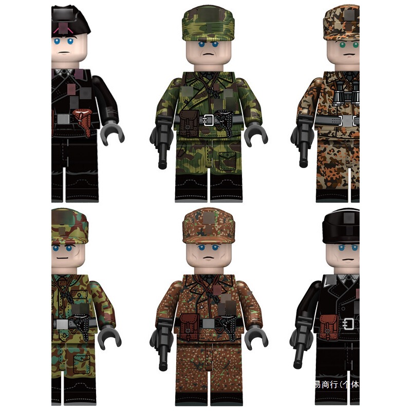 Oak Camouflage German Tank Armored Trooper Swamp Pea Italian Children's Building Block Figure Toy for Boys Oak Camouflage German Tank Armored Trooper Swamp Pea Italian Children's Building Block Figure Toy for Boys