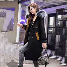 新款派克服女貉子毛领真兔毛内胆可拆卸皮草外套大衣皮毛一体