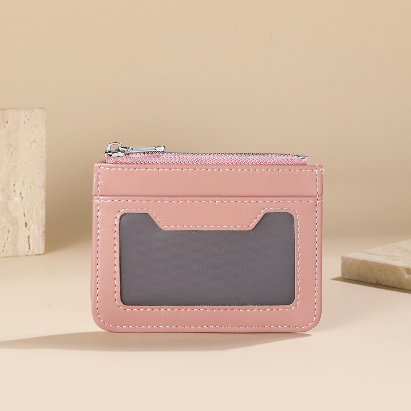 Nuevo tipo de billetera para damas simple estilo coreano corto se puede colocar en la licencia de conducir multi-tarjeta pequeña billetera multi-tarjeta llavero