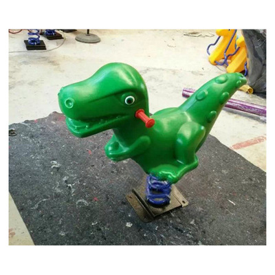 Caballo de Troya al aire libre caballo mecedora para niños individuales y dobles primavera de dibujos animados sacudiendo Yaole instalaciones de entretenimiento Balancín comunitario multifuncional