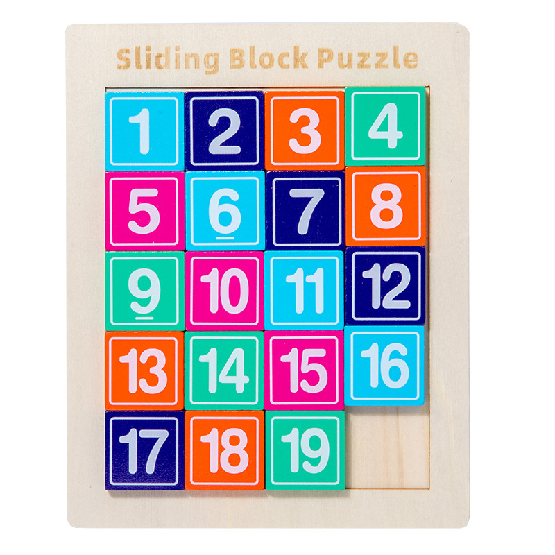 Fun Huarong Road tres reinos de madera digital Huarong Road rompecabezas deslizante placa de juguete educativo para niños juego de escritorio
