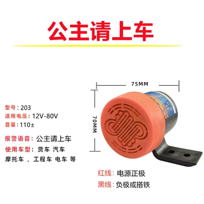 Electric Vehicle, and a Motorcycle Are — Car horn/tweeter - princess-please-get-in-the-car-12v-80v