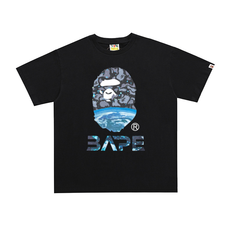 国境を越えた貿易トレンディなブランド半袖メンズレタープリントアメリカンストリートルーズカップルカジュアルTシャツ半袖シャツ|undefined