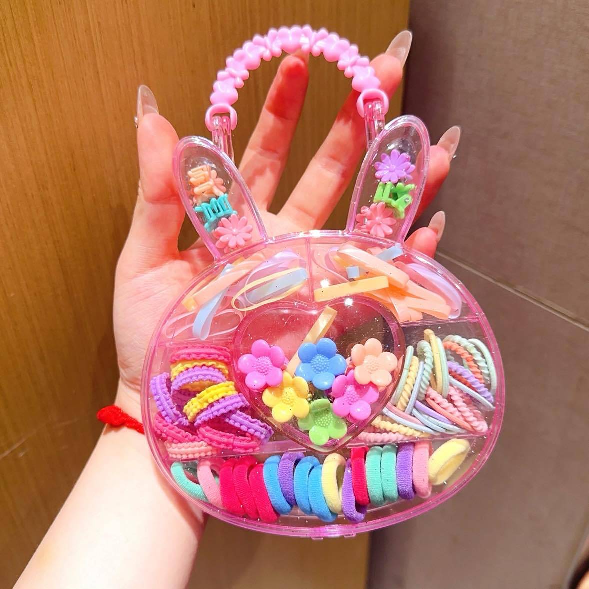 Set de combinación clip mariposa y anillos de toalla, gomas elásticas sin costuras – estilo coreano nuevo.