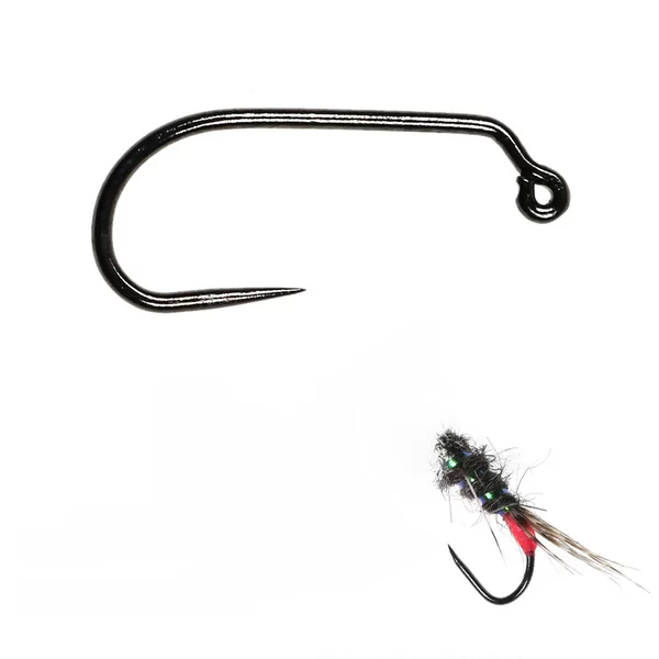 60 degree Jig Hook non-barbed curved handle angle hook fly fly hook nymph hook 10# 12# 14#16#18# fly fishing inverted hook