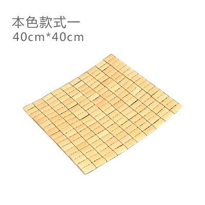Mahjong Bamboo Mat Summer Seat Cushion Breathable Office Chair Summer Car Seat Cushion Student Stool Chair Cushion Bamboo Cooling Mat (Cool pad) - 4040cm-true-color
