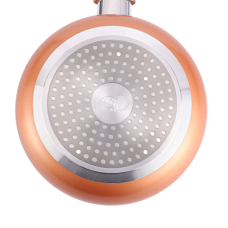 Suministro directo de fábrica de utensilios de cocina de fondo plano wok sartén antiadherente de 6 piezas de regalo de utensilios de cocina olla de aluminio traje de personalización