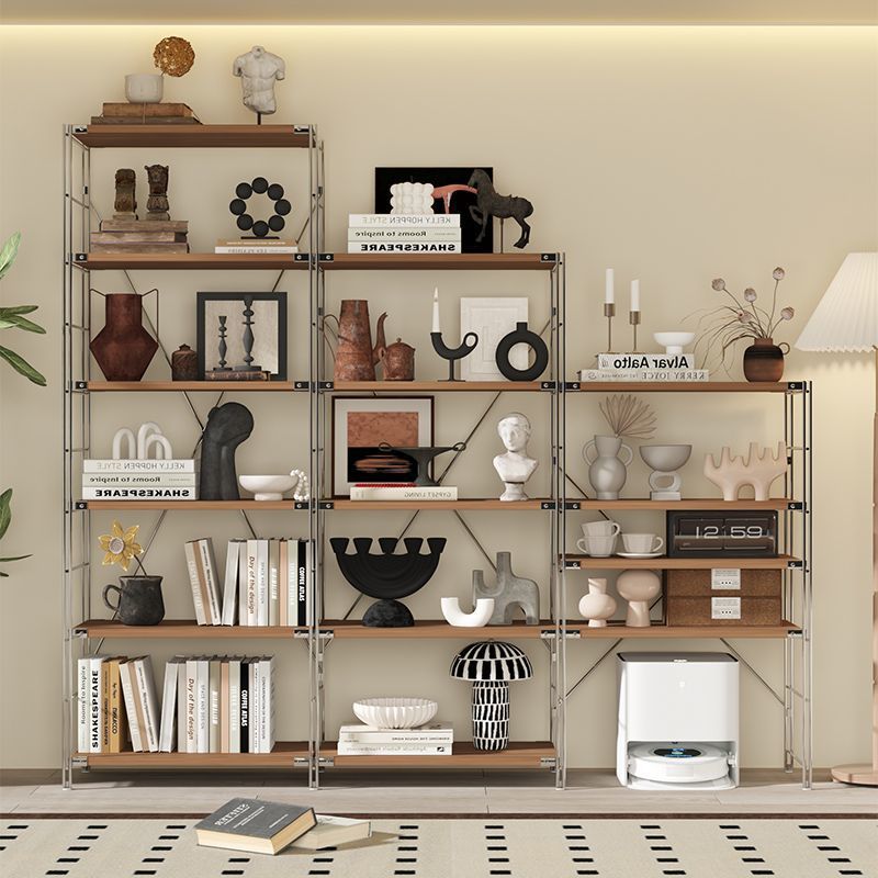日式置物架落地货架多层客厅阳台书架简约储物高颜值无印风收纳架