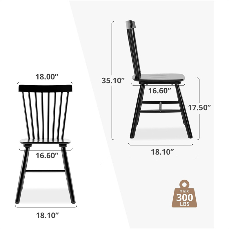 Amazon Windsor Silla de comedor de madera maciza Silla de respaldo Silla de comedor Silla de comedor Silla de comedor Windsor Dining Chair image 7