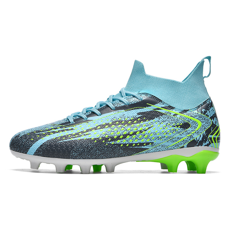 2025 nuevos zapatos de fútbol al aire libre de clavos altos concursos al por mayor fábrica de césped cómodo venta directa juvenil transfronteriza