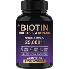 跨境热款60粒Biotin Hair Capsules生物素头发胶囊源头工厂定 制