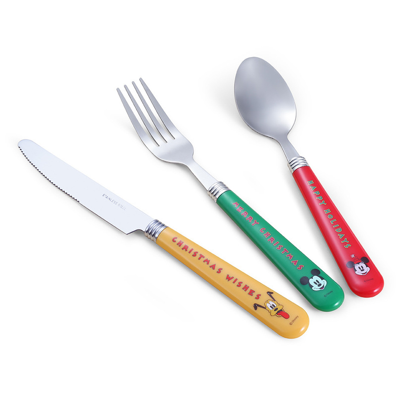 Disney American-Style Knife and Fork Cutlery Christmas Cartoon Stainless Steel Knife, Fork, and Spoon Set Food-Grade Printable Pattern Lo Disney American-Style Knife and Fork Cutlery Christmas Cartoon Stainless Steel Knife, Fork, and Spoon Set Food-Grade Printable Pattern Lo