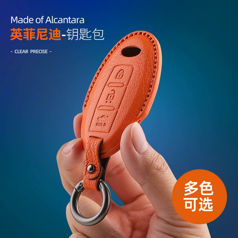 Для Infiniti QX50 пакет ключей QX60 крышка ключа из козьей кожи Автомобильная стерео Пряжка для защиты ключа