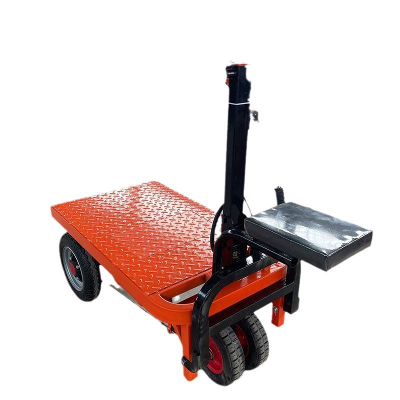 Carro de transporte eléctrico plano portátil plegable pequeño carro de cuatro ruedas decoración puede entrar en el almacén de ascensor camión de transporte