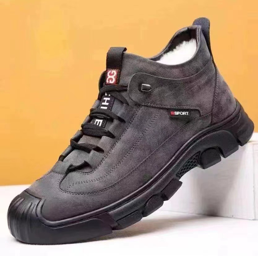 Zapatos de algodón de invierno para hombres más botas de nieve cálidas de terciopelo zapatos altos cómodos antideslizantes y resistentes al desgaste para hombres zapatos casuales al aire libre transfronterizos