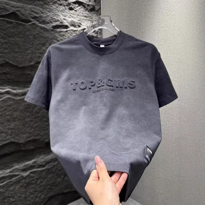 Thin American Half-Sleeved Trendy Brand Tie-Dye Distressed Loose Casual T-Shirt Men's Summer New Short-Sleeved T-Shirt Men's