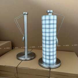 诺厨房创意厨房不锈钢纸巾架台面立式大卷筒免打孔纸架收纳架