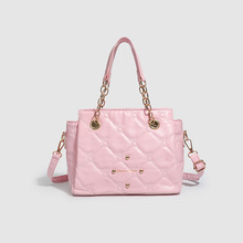 时尚菱格高级女士包包2025链条秋冬新款手提包通勤百搭单肩斜挎包