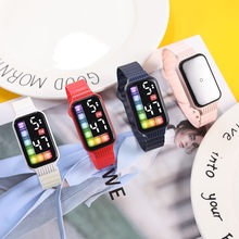 男女触屏新款方块手表运动防水炫酷手表个性时尚LED休闲情侣学生