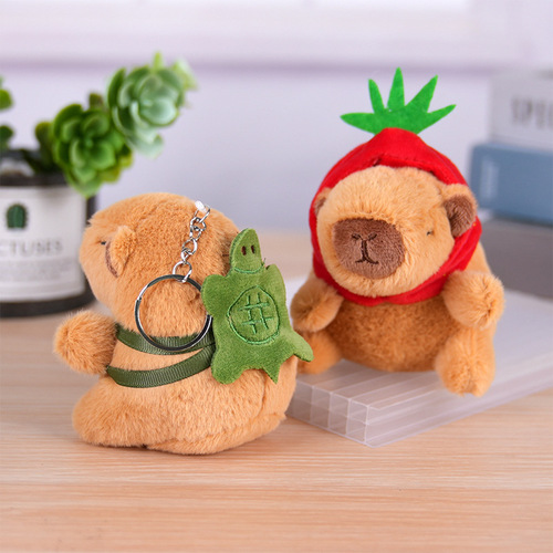 Internet-famous cute capybara plush toy pendant keychain doll bag charm