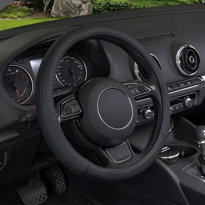 Steering wheel cover — E-commerce Goods - xf685-black-gray-line-38cm