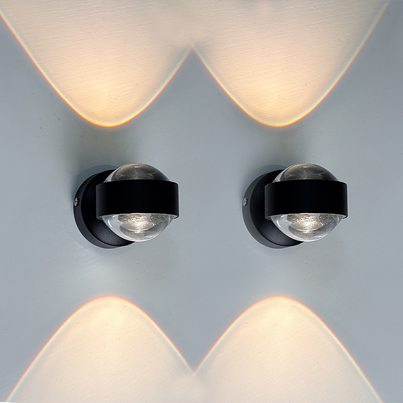 LED cross-border waterproof indoor dual-use wall lamp wholesale double-sided aluminum wall lamp hotel ktv corridor background decorative lamp