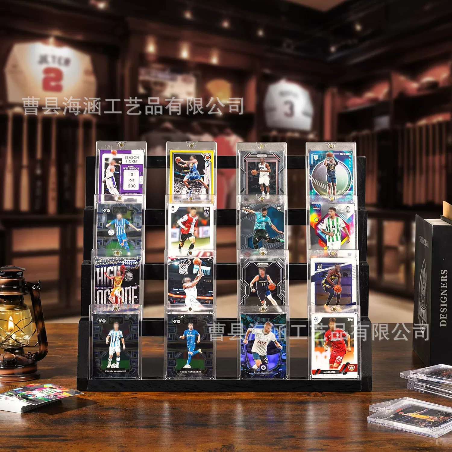 Деревянная подставка для карточек, настольная подставка для хранения карточек, стеллаж для коллекции карточек