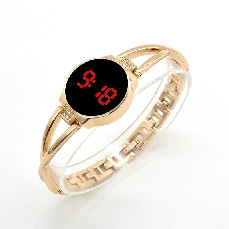 New Style Korean Style Led Fashion Watch Touch Control Women's Decorative Steel Band Digital Student Ladies Bracelet Watch