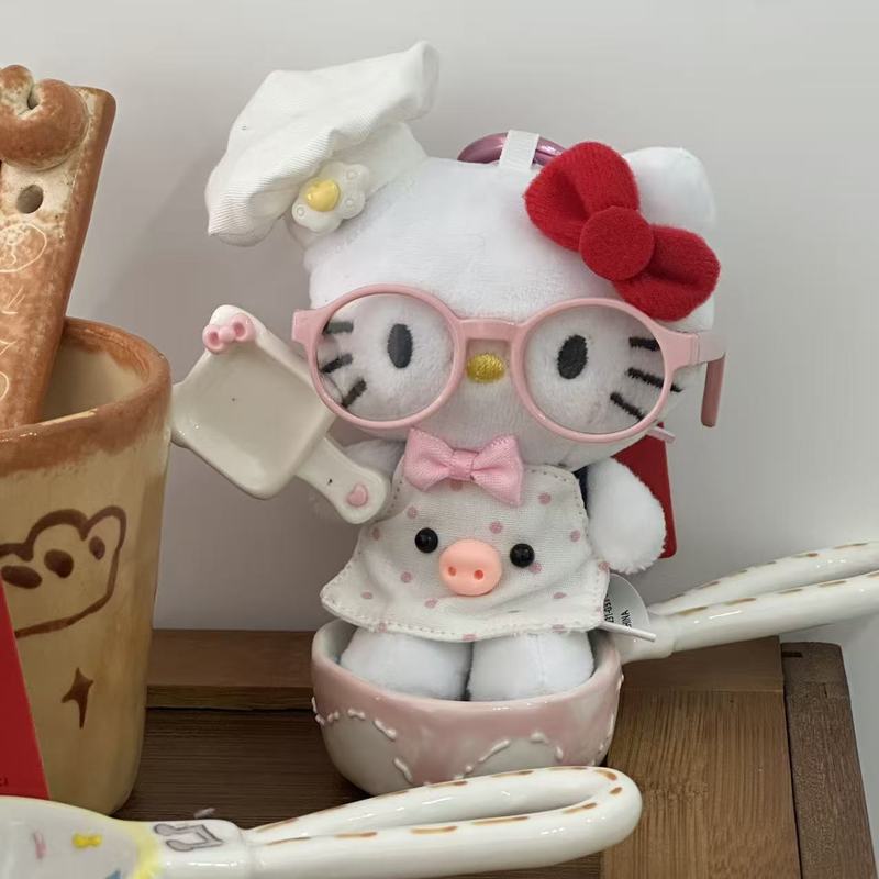 秋季新款格子礼帽kitty公仔钥匙扣星星挂件挂饰包包少女心可爱毛|undefined