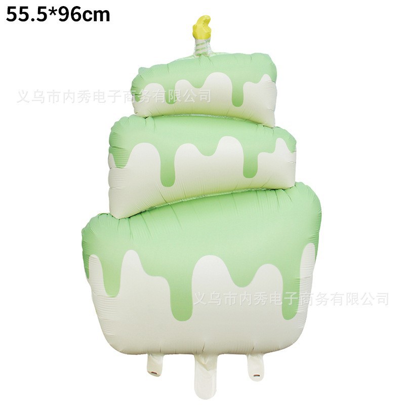 Pastel de cumpleaños al por mayor transfronterizo oso conejo regalo vela decoración para niños decoración fiesta de película de aluminio de forma especial globo