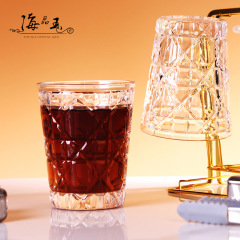 Creative Relief Glass Bar Cup Ins Style Whiskey Glass Water Glass Home Juice Glass