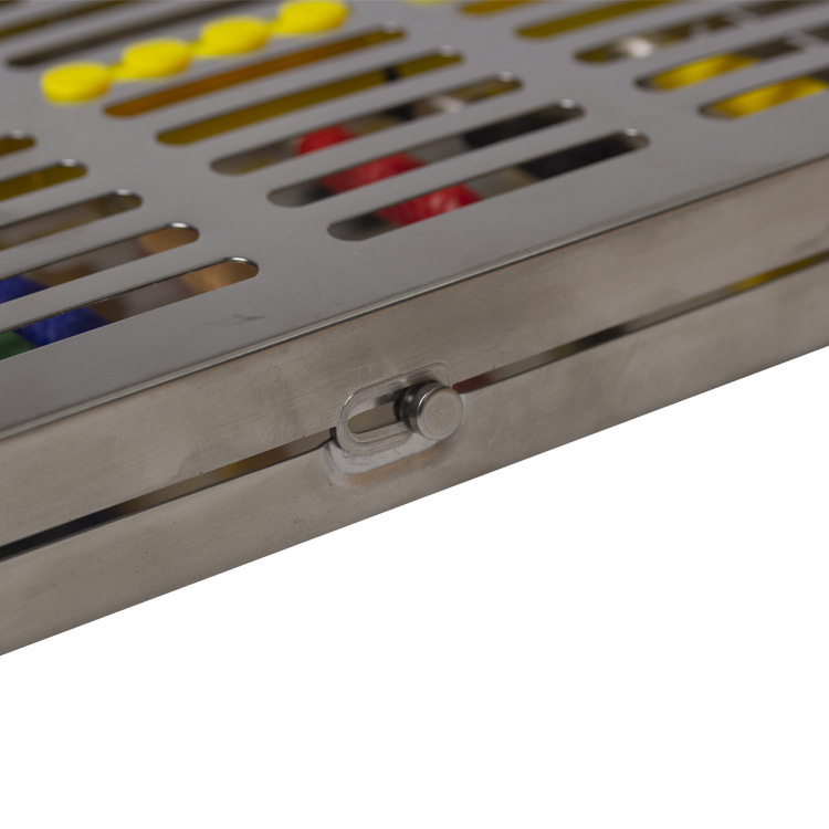 Material dental, caja de almacenamiento oral de acero inoxidable, caja de desinfección, caja de llenado, desinfección, caja de gestión de 20 herramientas