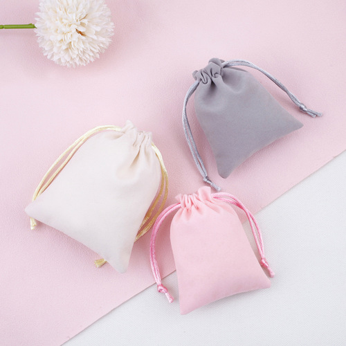 Manufacturer velvet pocket jewelry storage bag headphone coin purse cosmetics storage bag