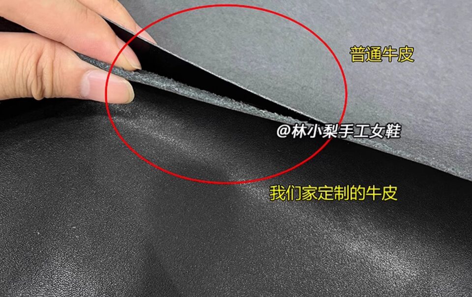 Bốt ngắn nữ mũi nhọn gót vừa 3–5 cm bằng da bò, kiểu bốt cao bồi — Màu đen, còn hàng, Đốm màu cà phê, Đốm mờ kaki, Đốm đen mờ chi tiết 15