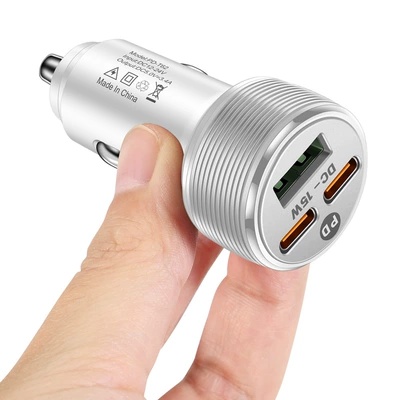 3A car charger USB 2 Mobil şarj cihazları - white