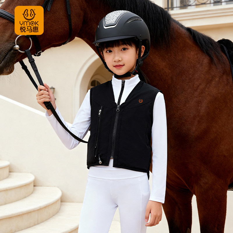 Yuemahui Children's Air Tank Armor Equestrian Equipment Riding Clothing Quick-Inflating Armor Lumbar Protection Vest for Women Yuemahui Children's Air Tank Armor Equestrian Equipment Riding Clothing Quick-Inflating Armor Lumbar Protection Vest for Women