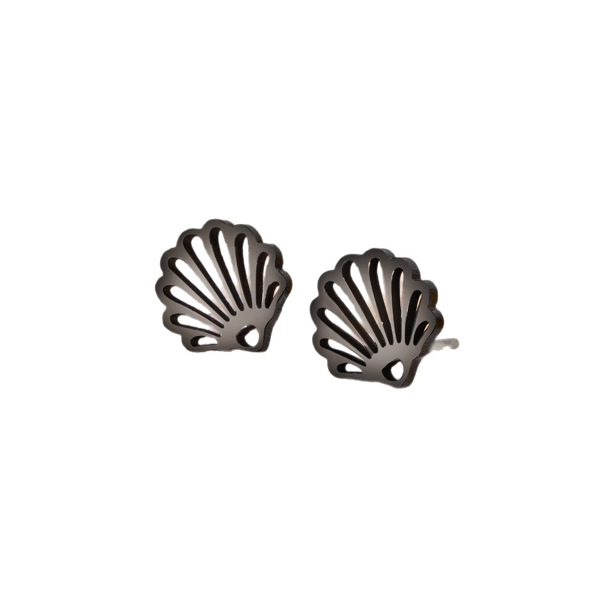 Nuevos productos de comercio exterior transfronterizo: pendientes minimalistas de acero inoxidable con diseño de flor, palmera y corona, estilo japonés y coreano, disponibles para venta al por mayor. image 5