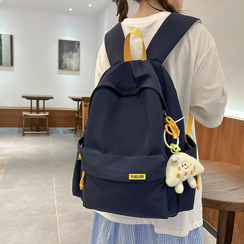 书包ins慵懒风女初中生小众冷门不撞款大学生电脑双肩包青春校园|undefined