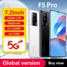F5 Pro跨境手机新款大屏2+16G安卓7.3寸外贸厂家现货智能真4G手机