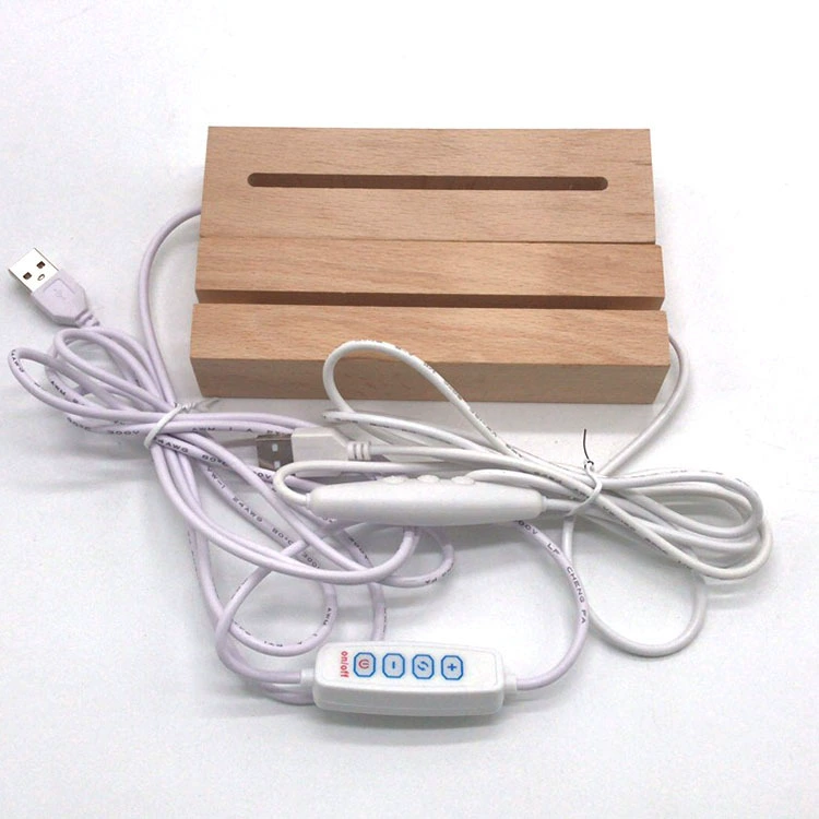 Поставки производителя solid wood светящийся базовый тёплый белый цветной свет ночная лампа из дерева художественные изделия светодиодный держатель лампы